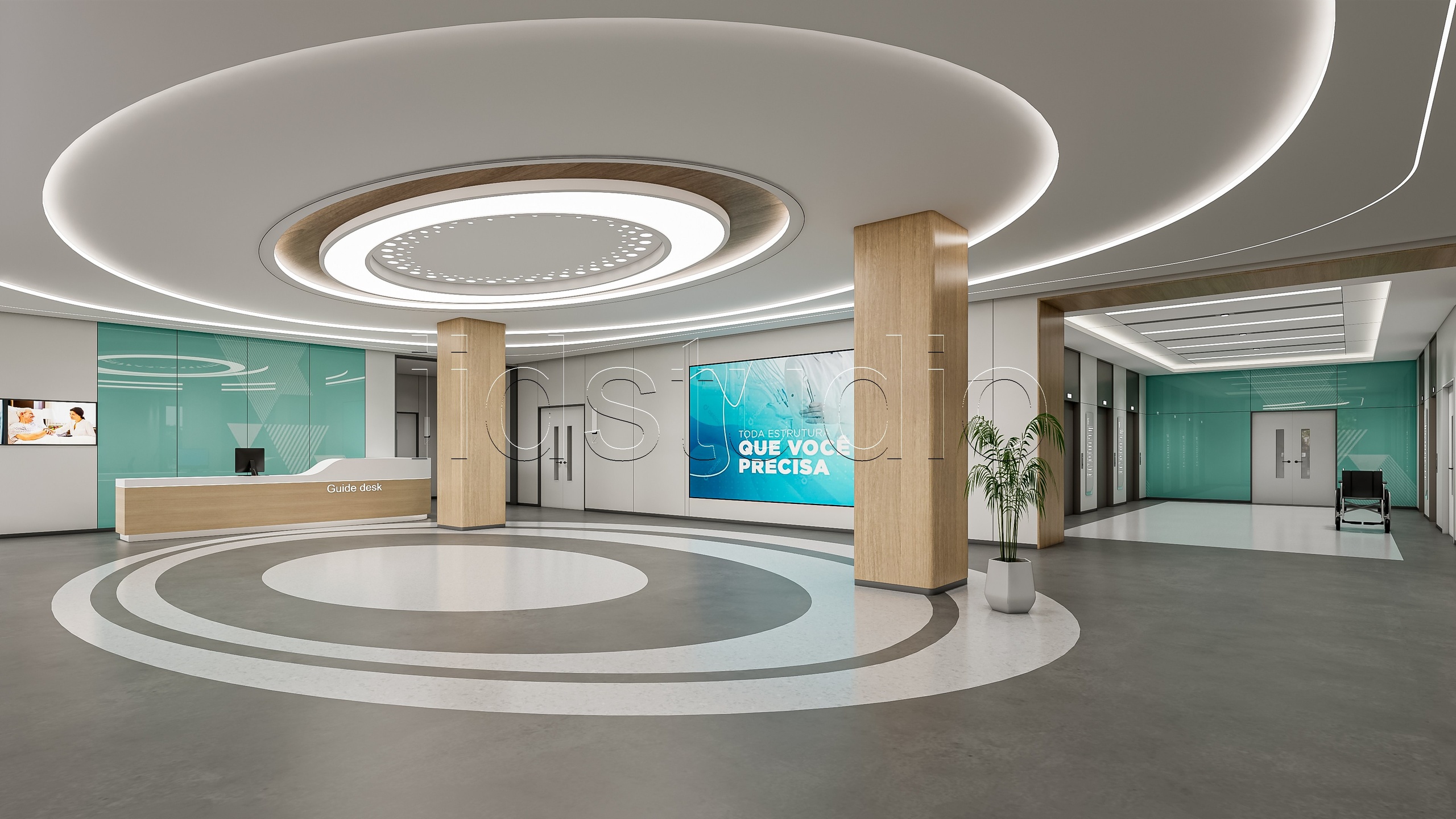 Media 1 for listing Modern Hospital lobby Interior Scene 11
