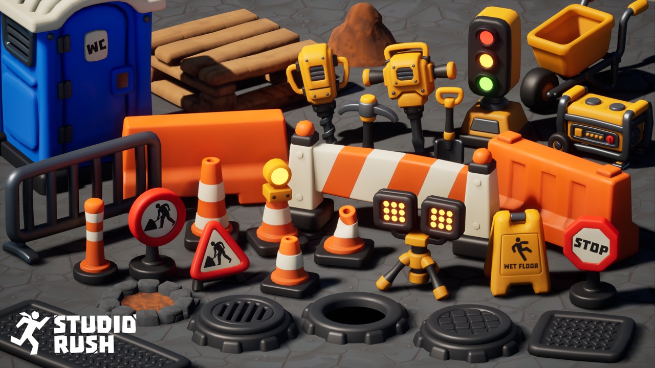 Media 1 for listing Stylized Roadworks Pack