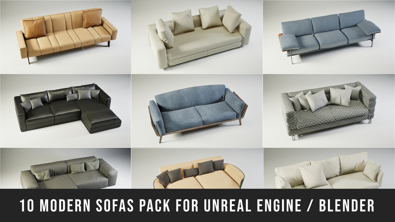 Media 1 for listing 10 Modern Sofa Pack