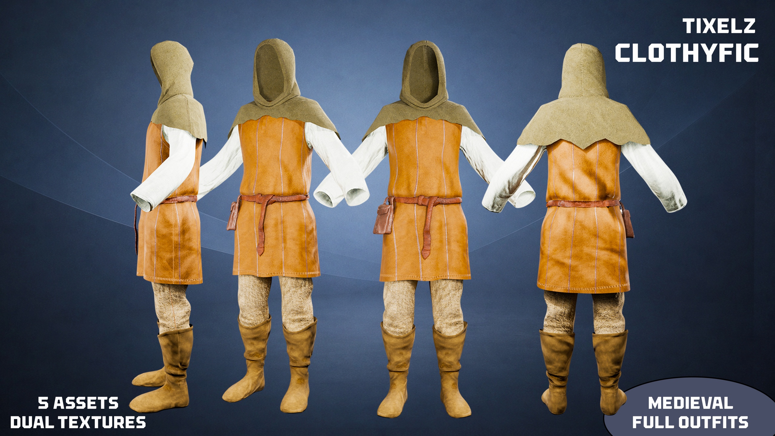 Media 1 for listing medieval full outfit 2 - clothyfic bundles