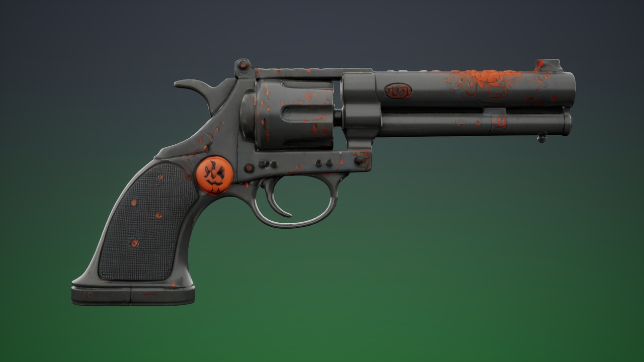 Media 1 for listing Stylized Revolver 02 - Halloween Special
