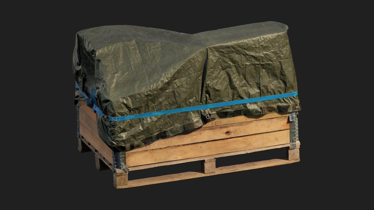 Media 1 for listing Industrial Junkyard Storage Pallet Wood Tarp