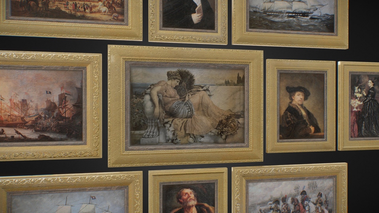 Media 1 for listing Antique Framed Paintings Collection