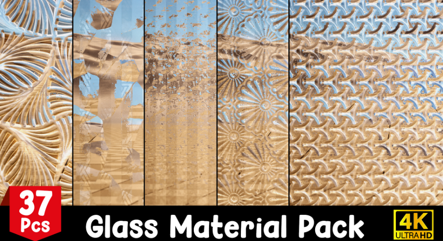 4K Pbr Glass Material Pack | Fab