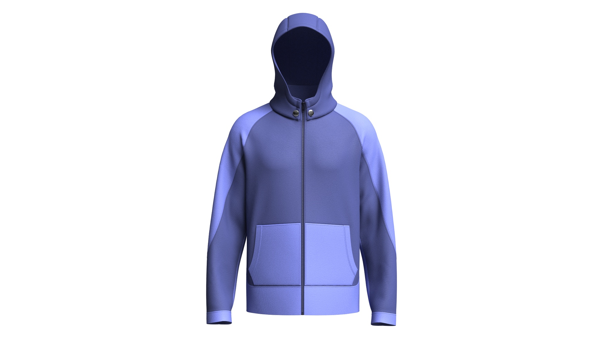 Media 1 for listing Men Zip - Up Color Blocked Raglan Hooded Jacket | High Poly