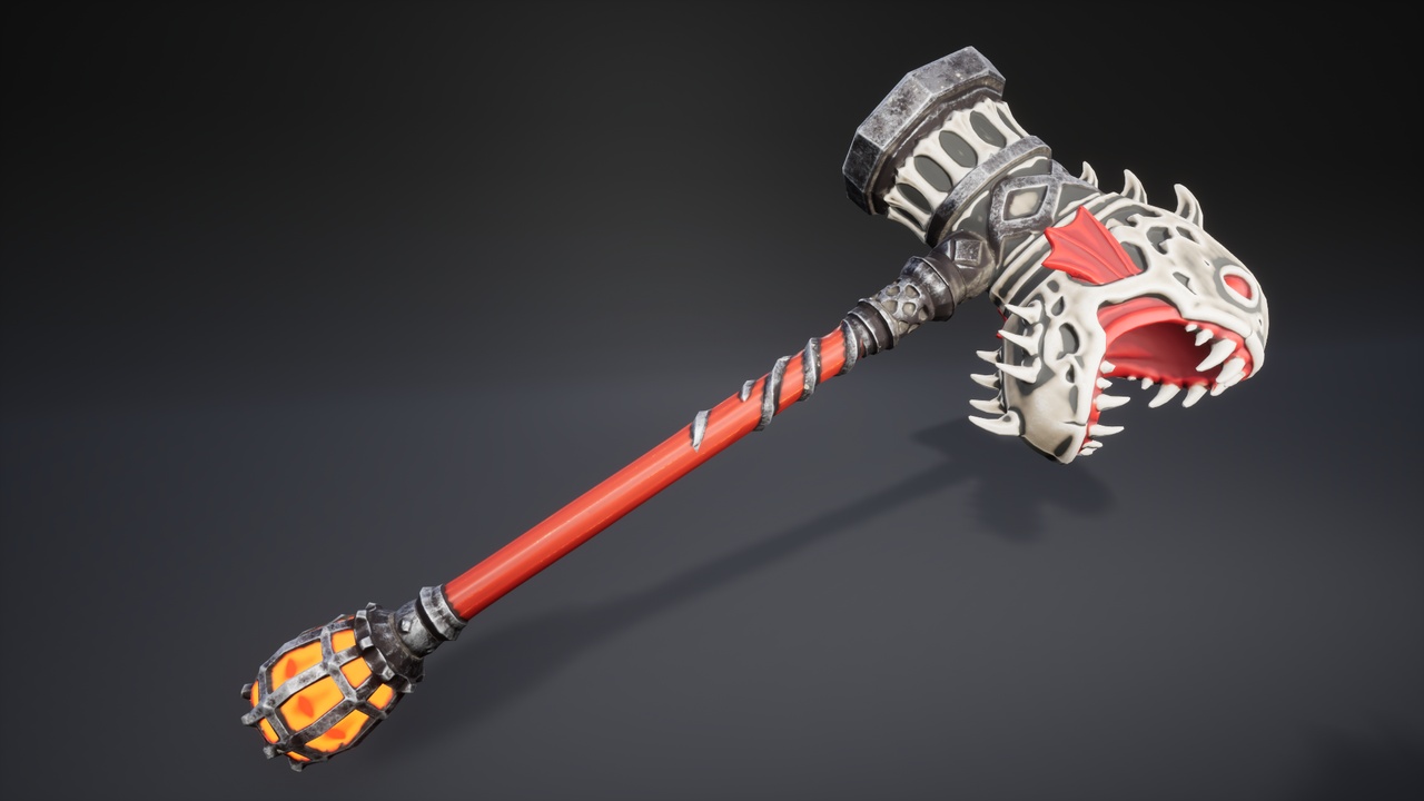 Media 1 for listing Stylized Anglerfish Bone Hammer