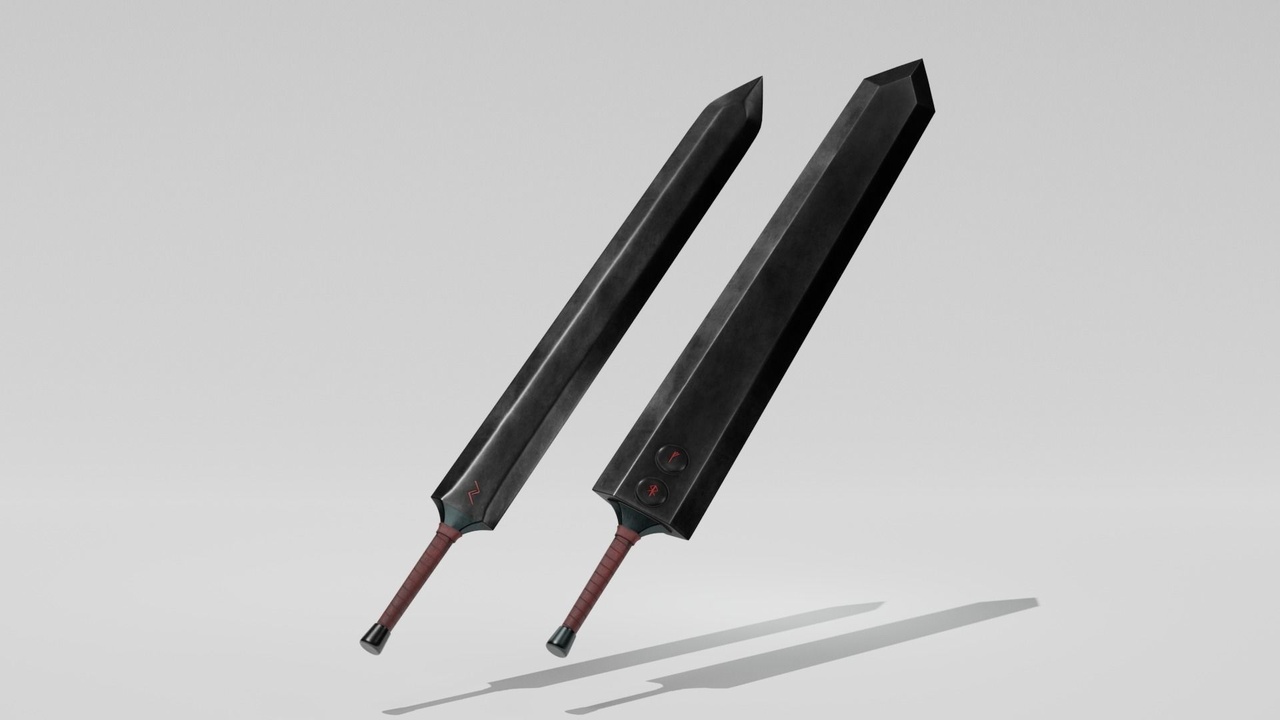 Media 1 for listing Dark Greatsword Low-poly Game-Ready