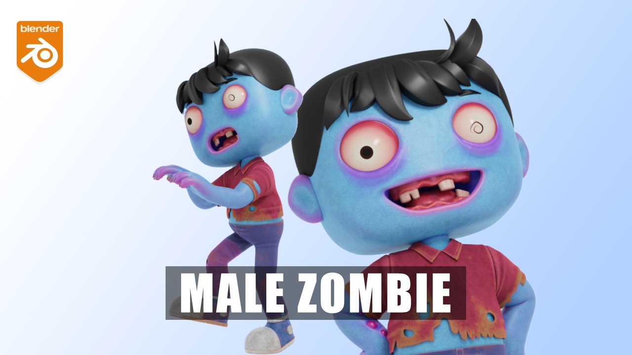 Media 1 for listing Cartoon Male Zombie