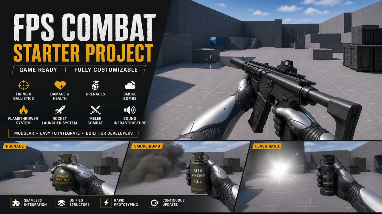 Media 1 for listing FPS Combat Starter Project