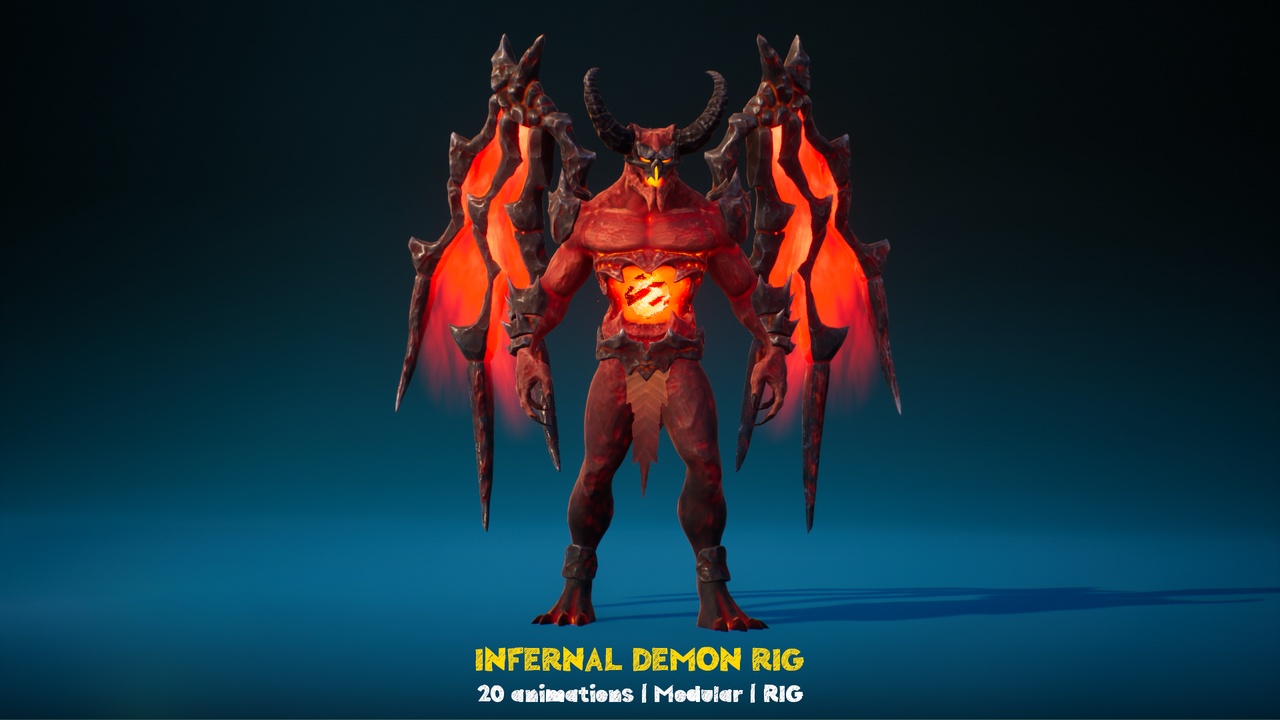 Media 1 for listing Infernal Demon MAYA RIG