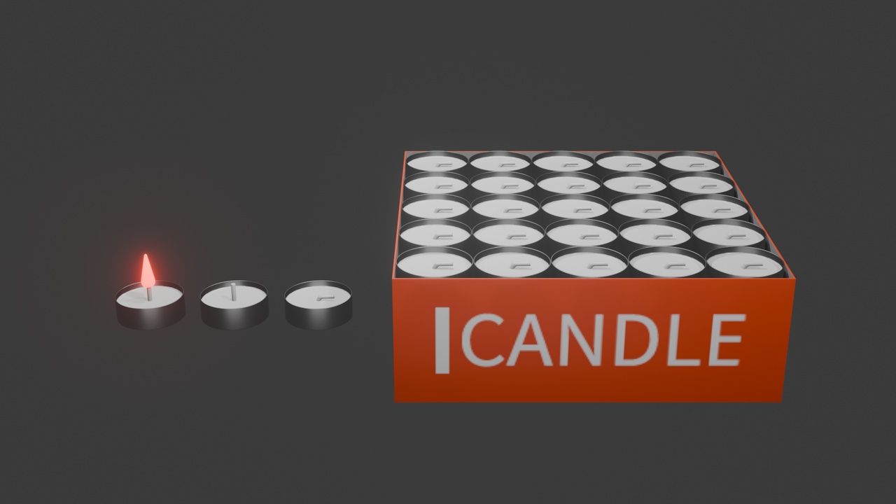 Media 1 for listing 蜡烛3 candle 3（blender+fbx)