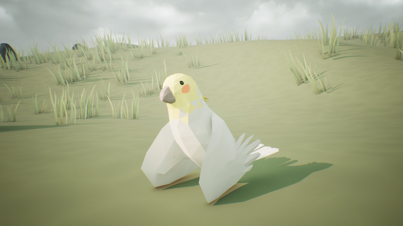 Media 1 for listing Low Poly Bird: Cockatiel