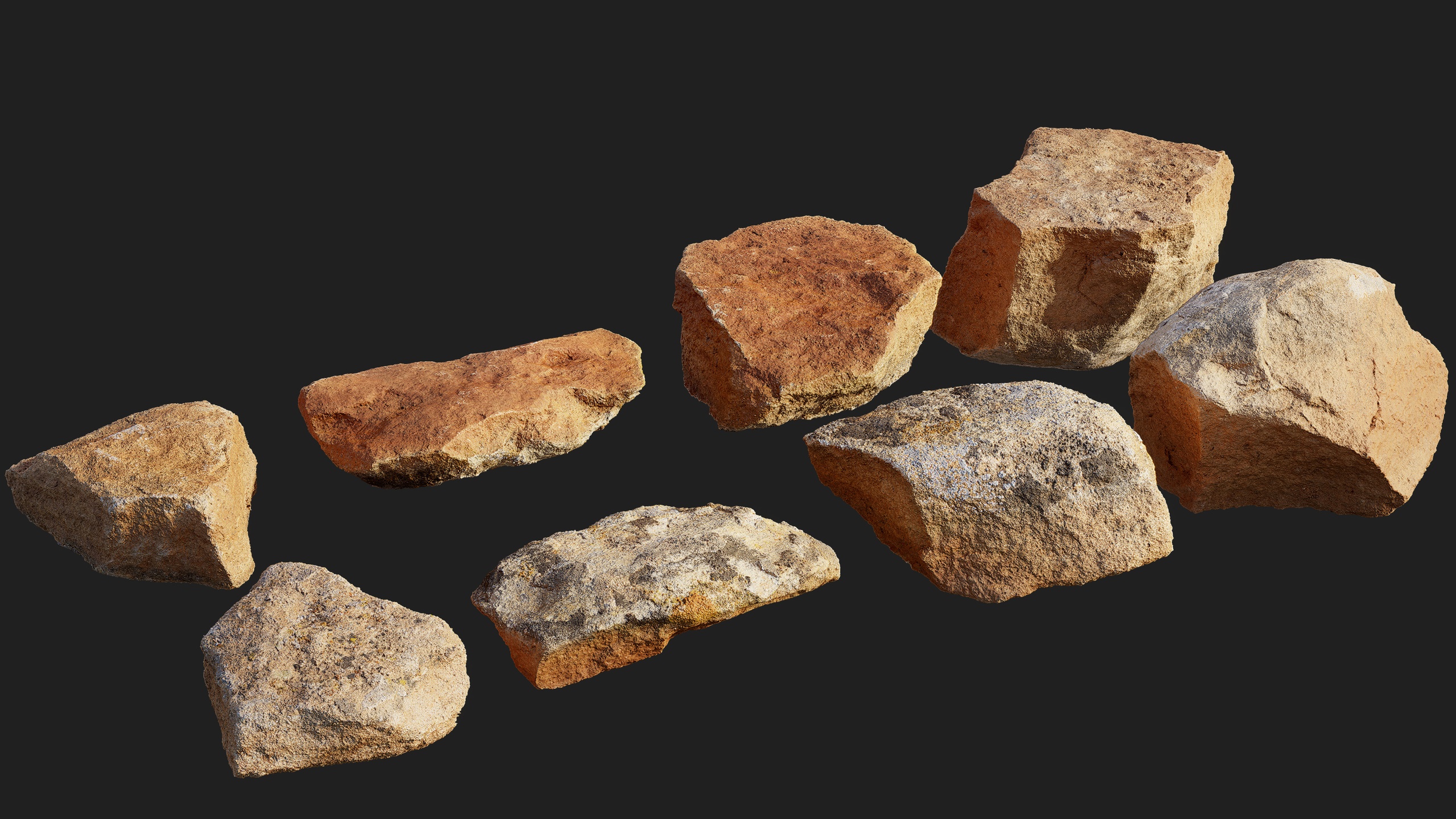 Media 1 for listing Red Sandstone Rocks Collection 01