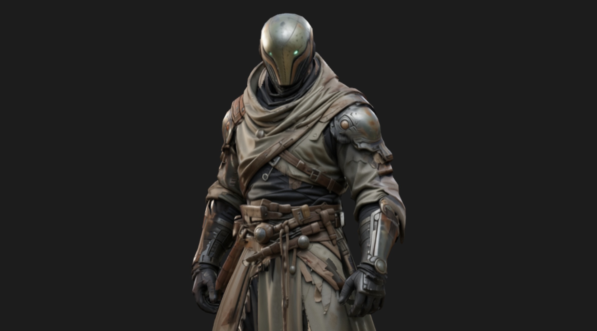 Media 1 for listing Sci-Fi Cyber Paladin Low-Poly 3d Model