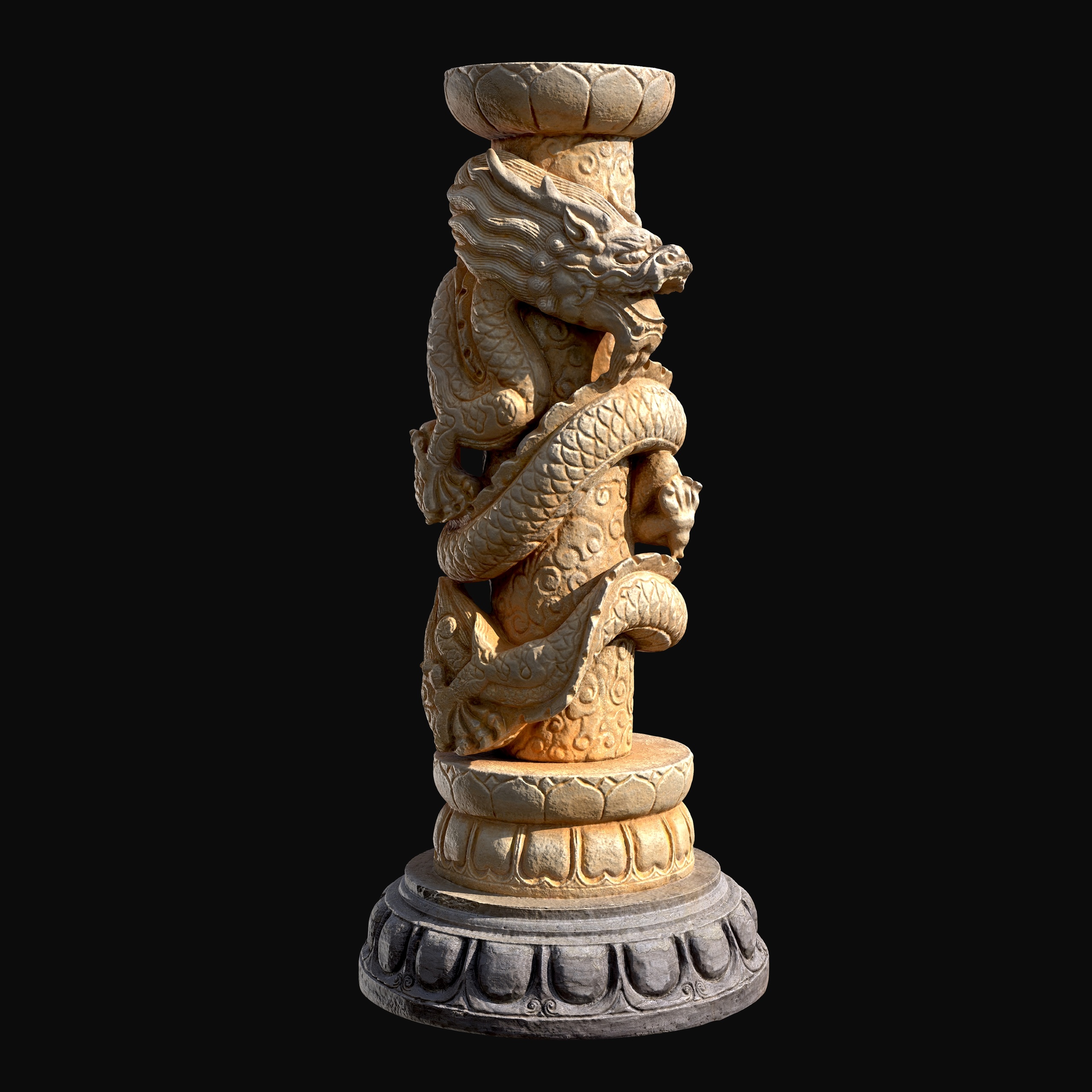 Media 1 for listing Chinese Stone Dragon Pillar
