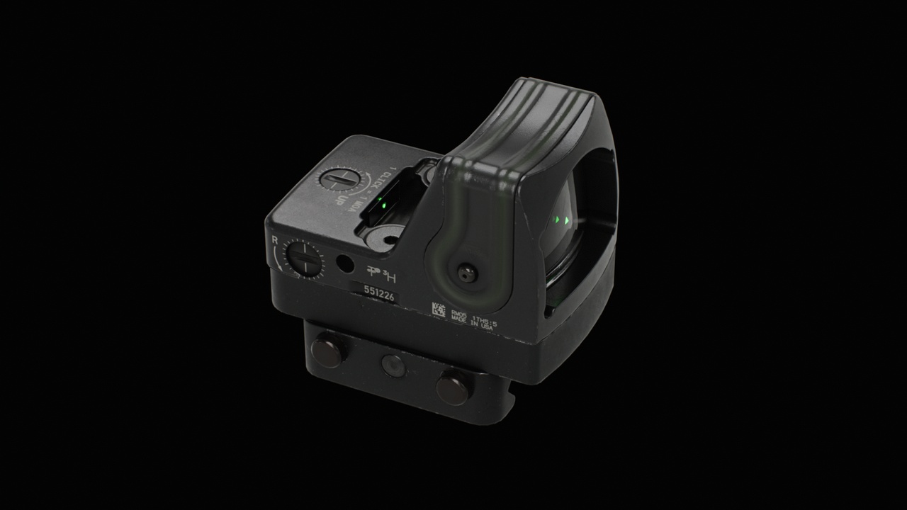 Media 1 for listing Trijicon RMR Green Dot, Dual Illuminated + 45 Degree Mount