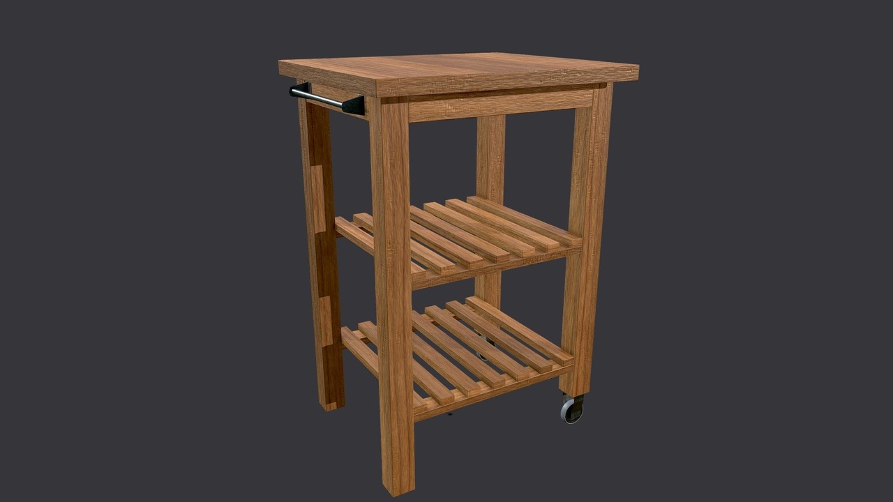 Media 1 for listing Wooden Trolley Cart