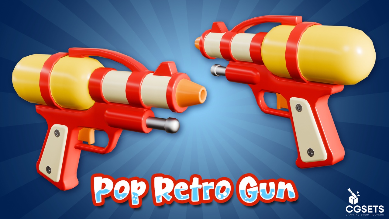 Media 1 for listing Retro Pop Pistol | Stylized Water Gun