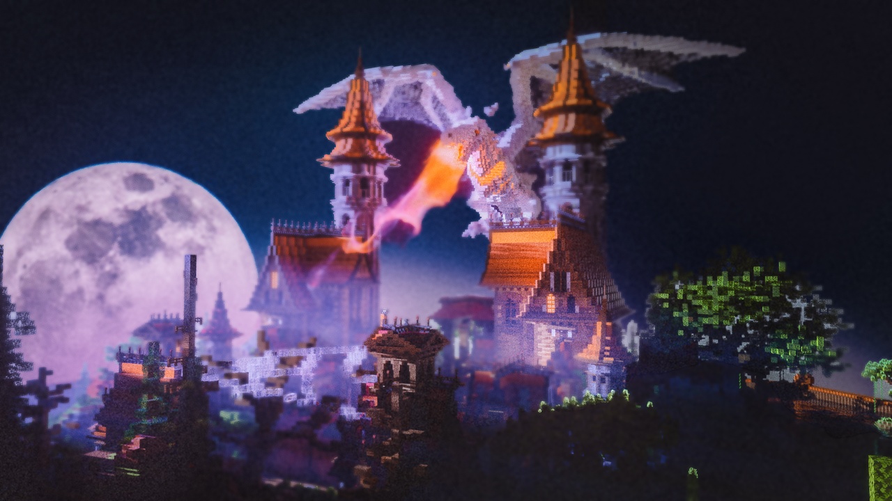Media 1 for listing Halloween Dragon Orange Village
