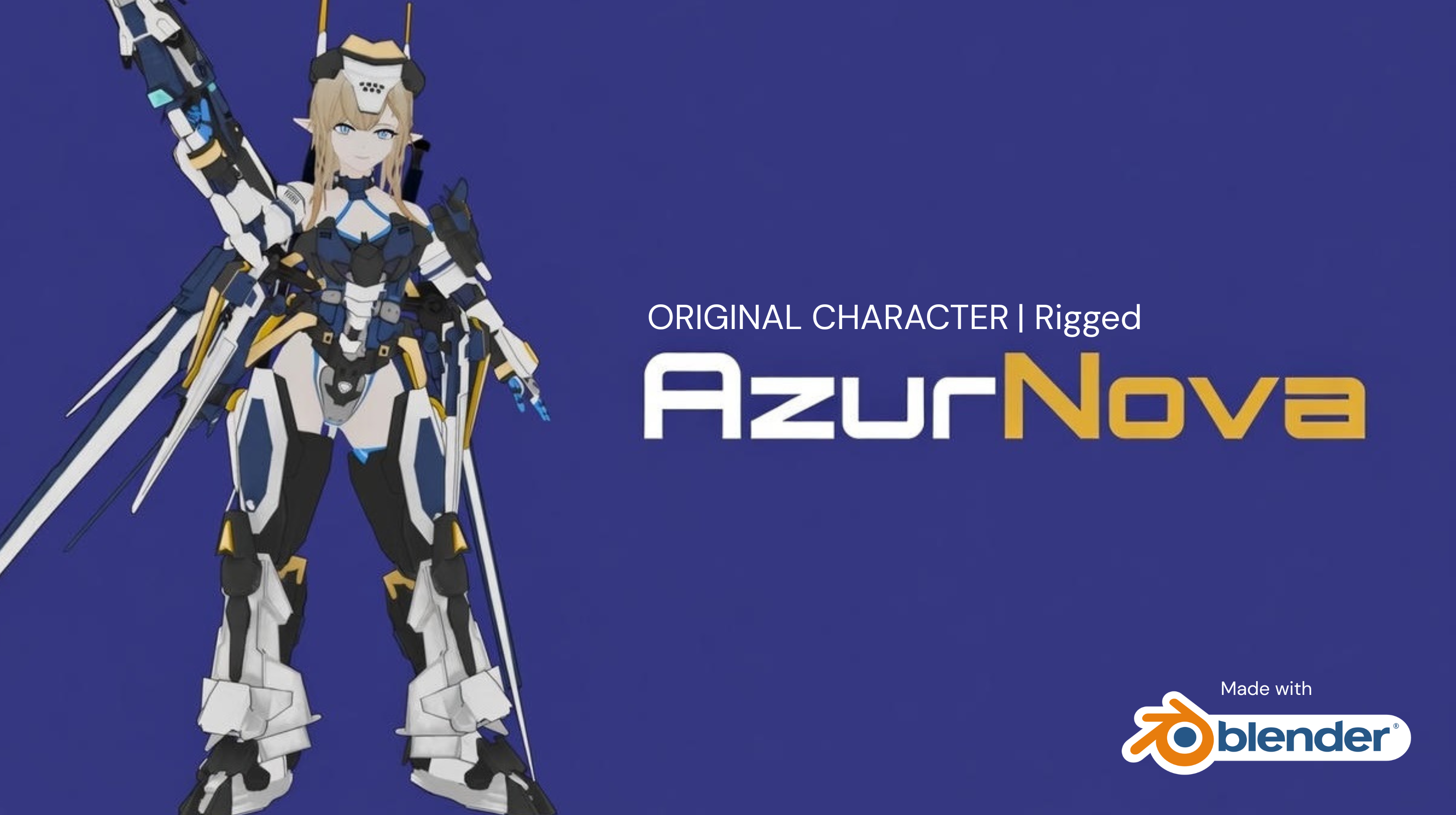 Anime Girl Codename : Azur-Nova | Fab