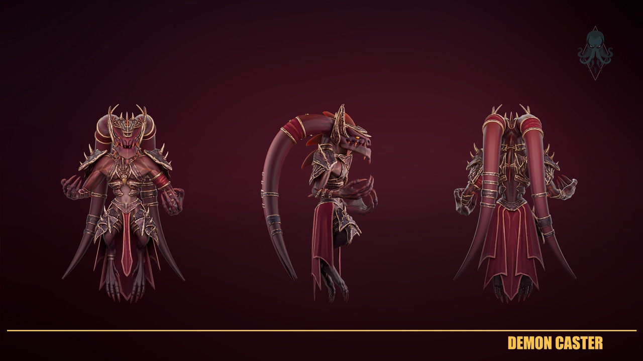 Media 1 for listing Stylized Modular Demon Caster Creature