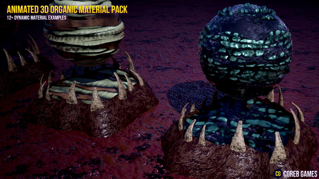 Animated 3D Organic Material Pack 제품 등록을 위한 미디어 1개