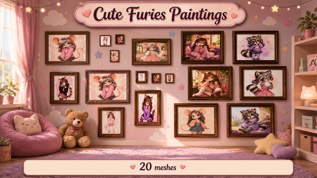 Media 1 for listing Cute Furies Paitings – Wall Art - Vol.1