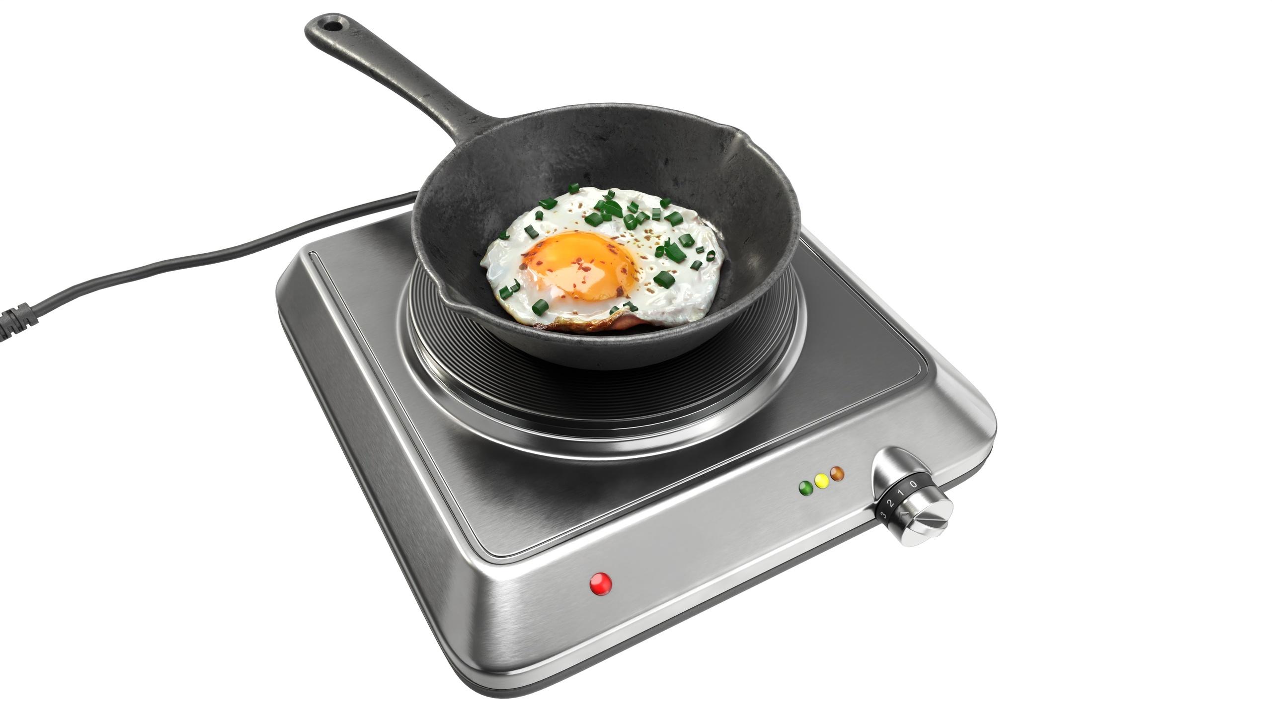 Media 1 for listing Iron skillet with egg on a single hotplate hob