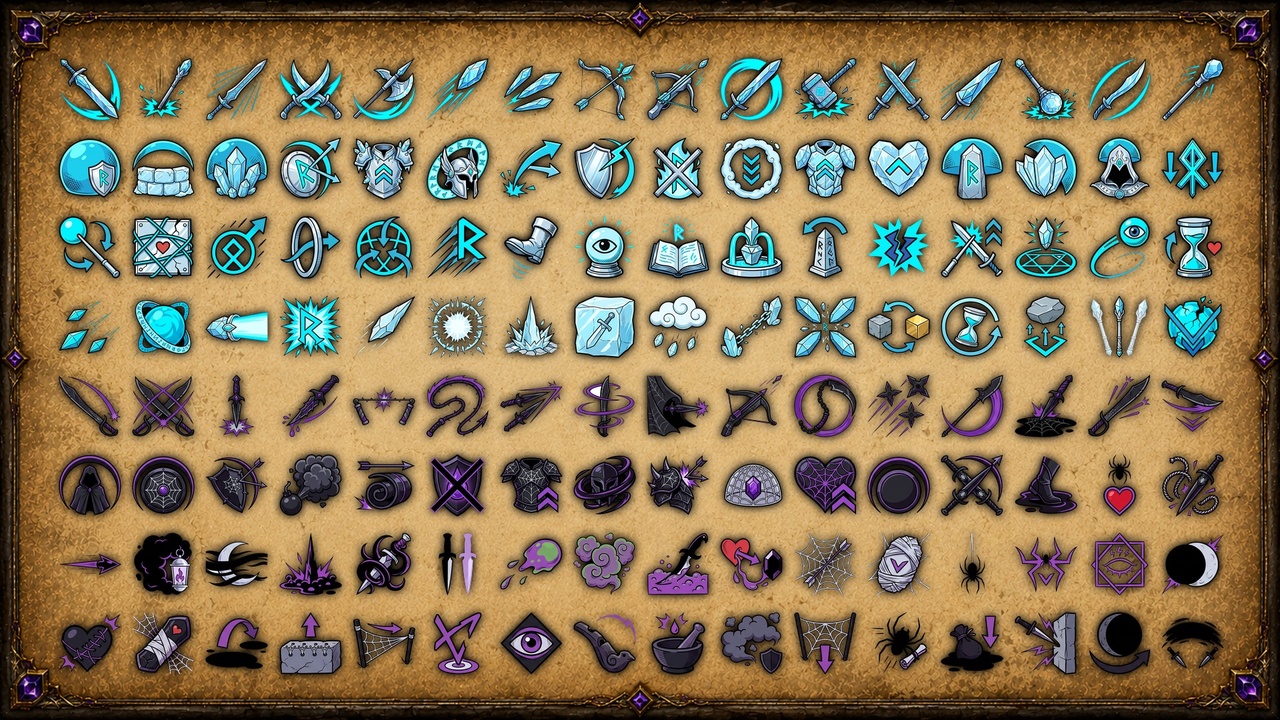 Media 1 for listing 550+ Fantasy Skill & Ability Icons - RPG Spell, Buff & Ultimate Pack