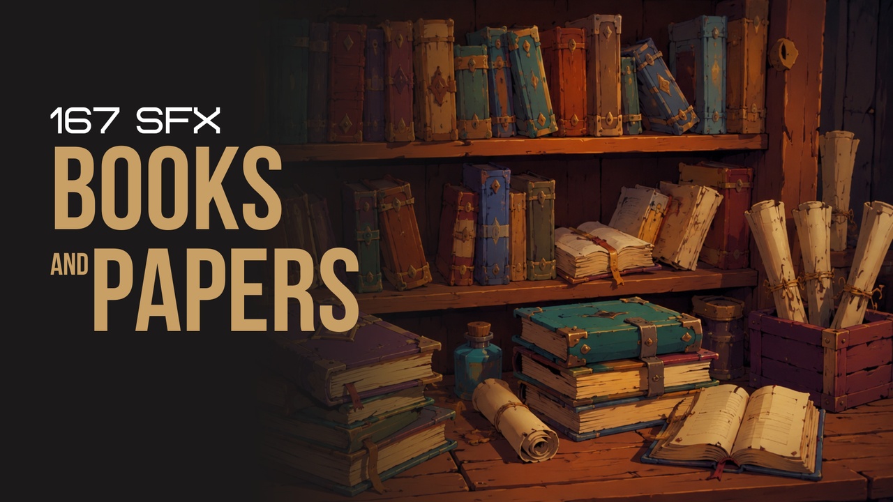 Media 1 for listing Books And Papers Sounds Pack - SFX