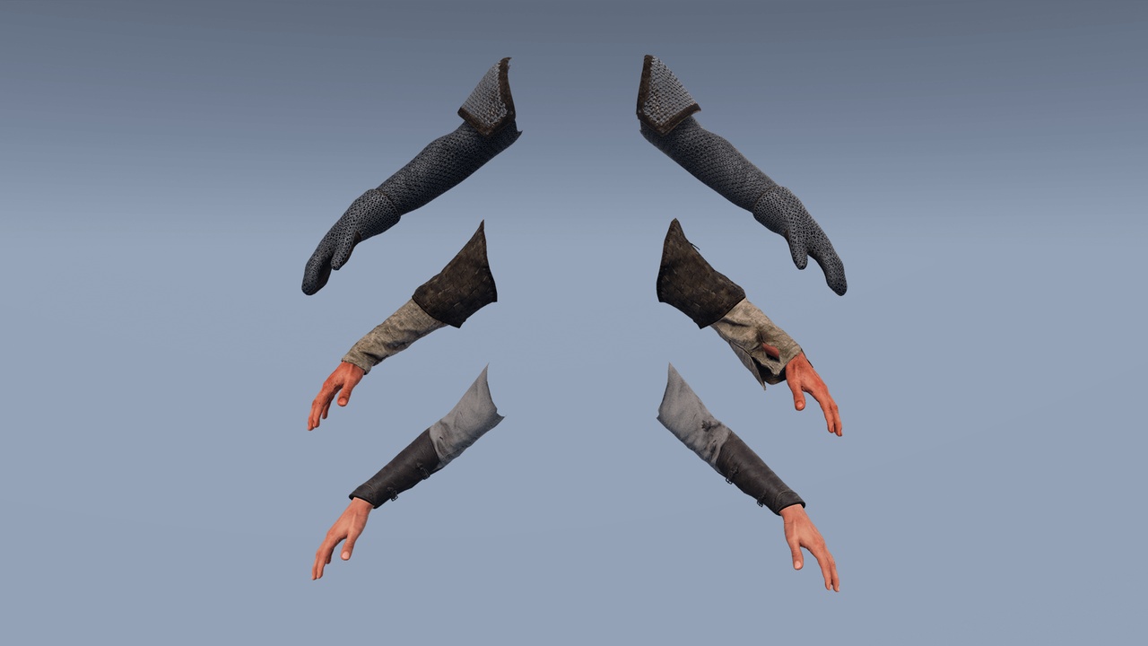 Media 1 for listing Animated Medieval First Person Arms Pack