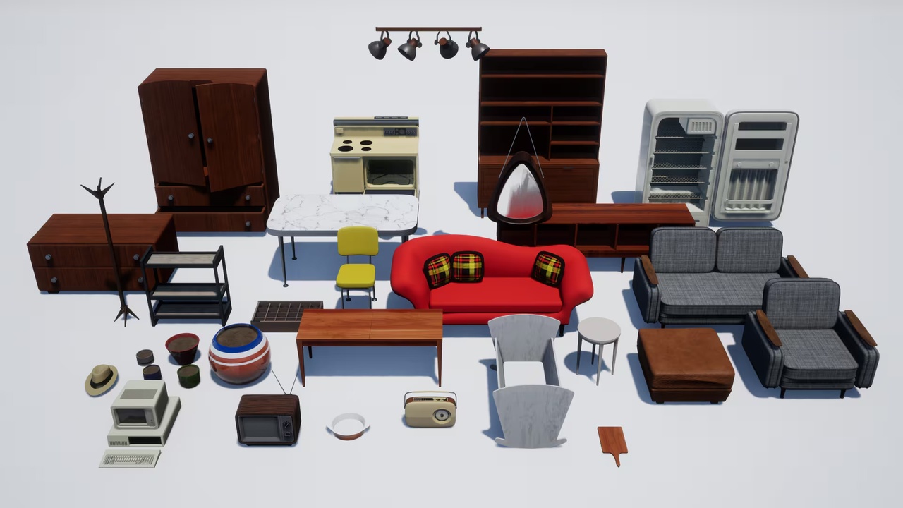 Mid-century House Props 제품 등록을 위한 미디어 1개
