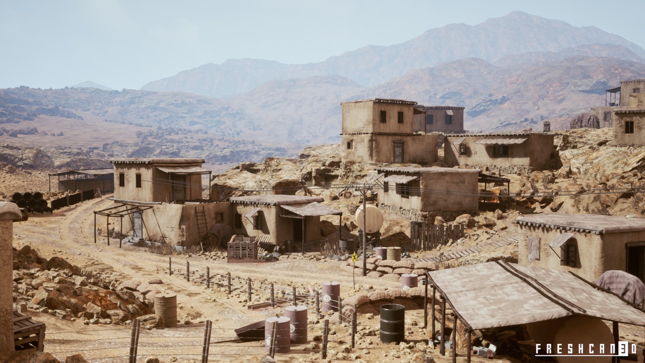 Media 1 for listing Battlefield Kit - Desert Environment (Military, Warzone Village)