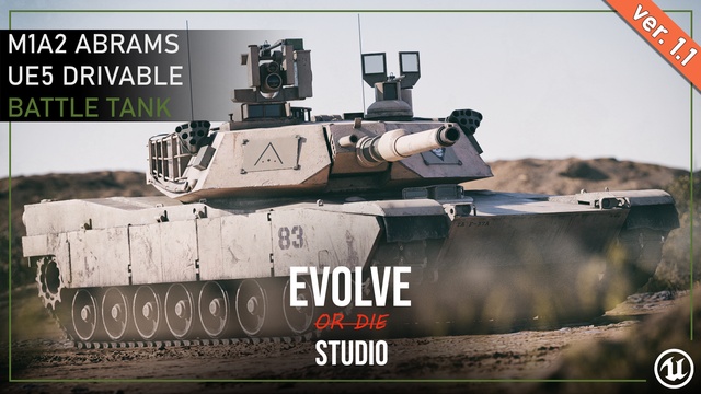 Tank M1A2 Abrams Drivable Tank