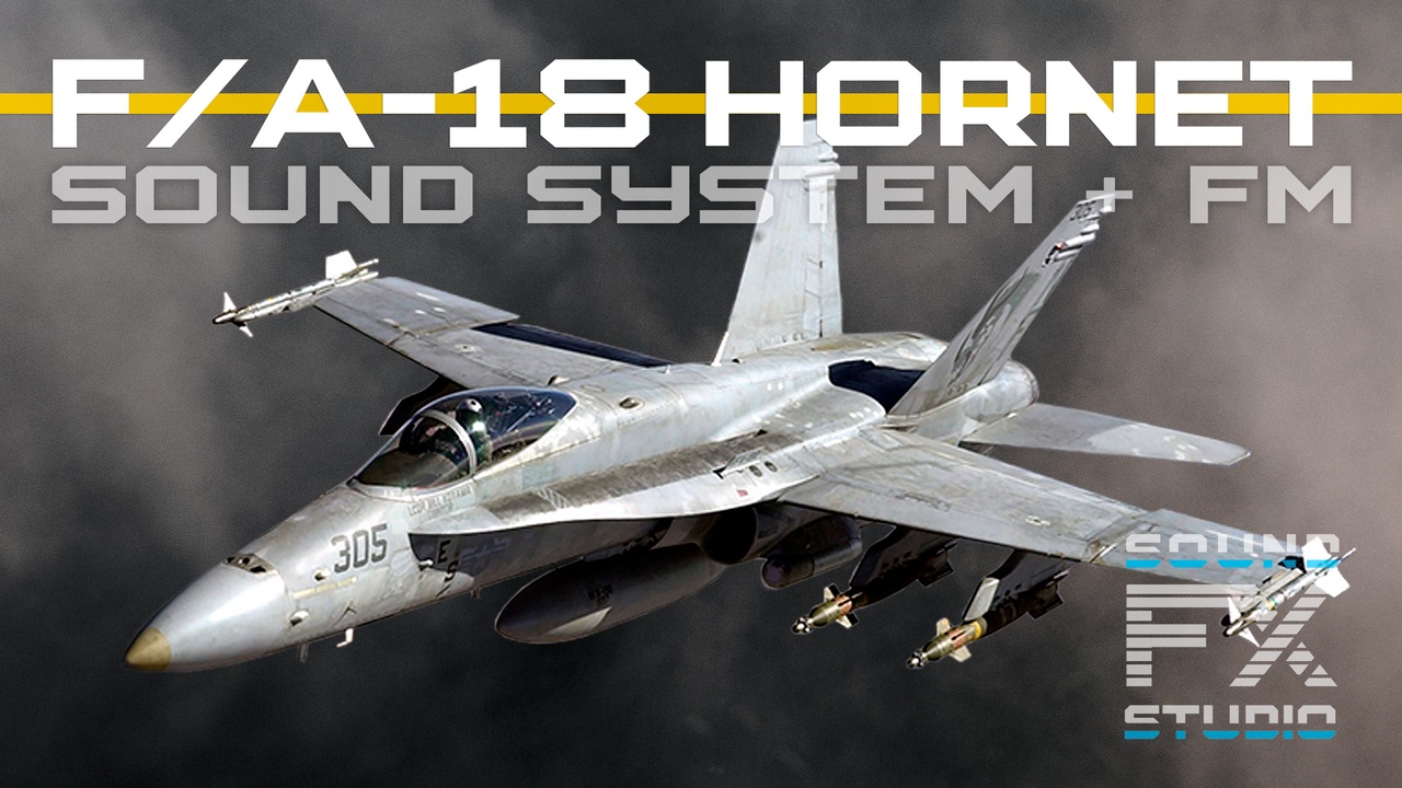 Media 1 for listing F/A-18 Hornet Fighter Jet: Sound System + Flight Model