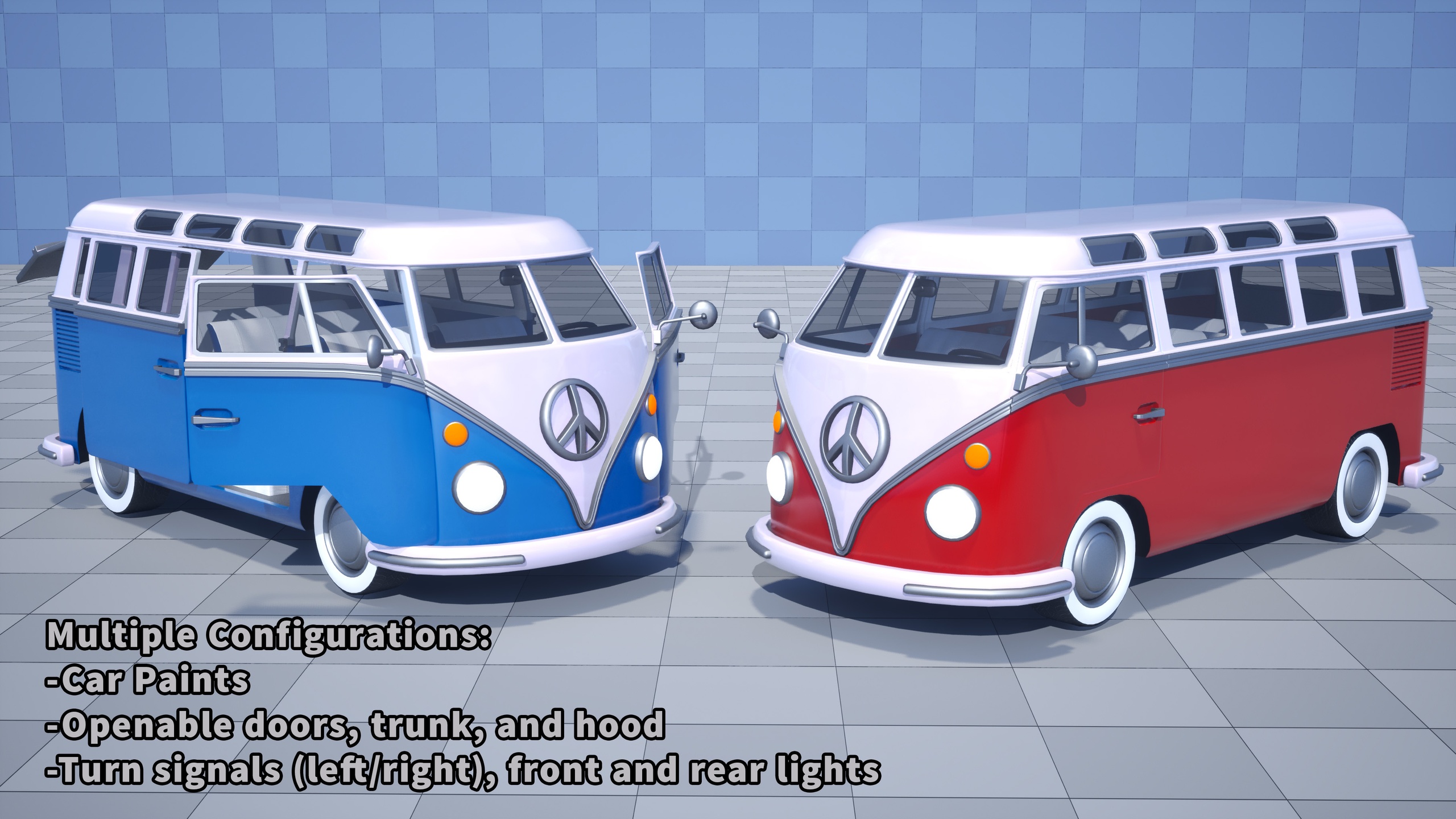 Media 1 for listing Stylized Drivable Vehicles - Mini Van Car "Sunseeker"