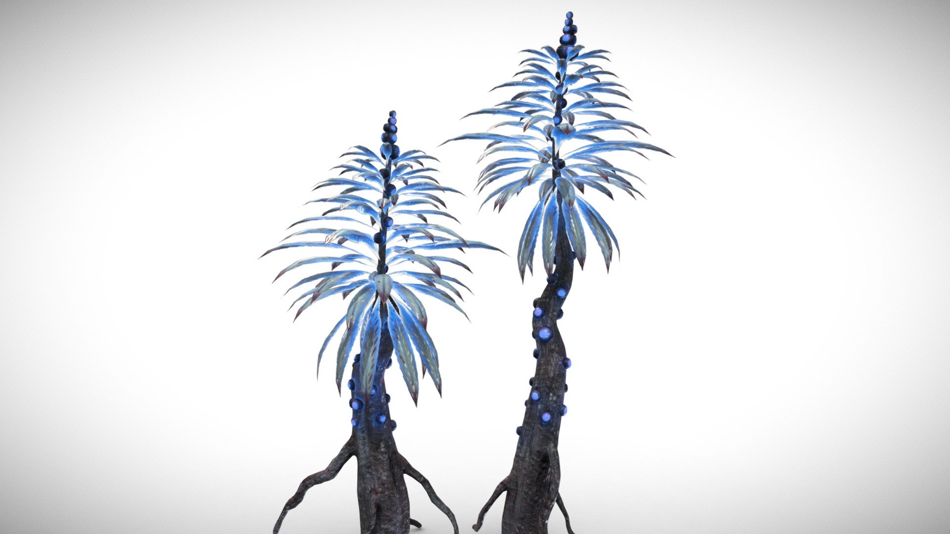 Alien Fantasy Plant - Bioluminescent Sword Tree | Fab