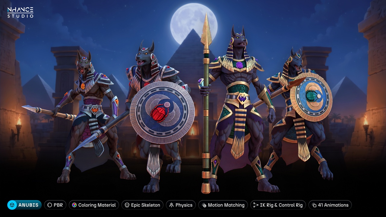 Media 1 for listing Stylized Fantasy Anubis