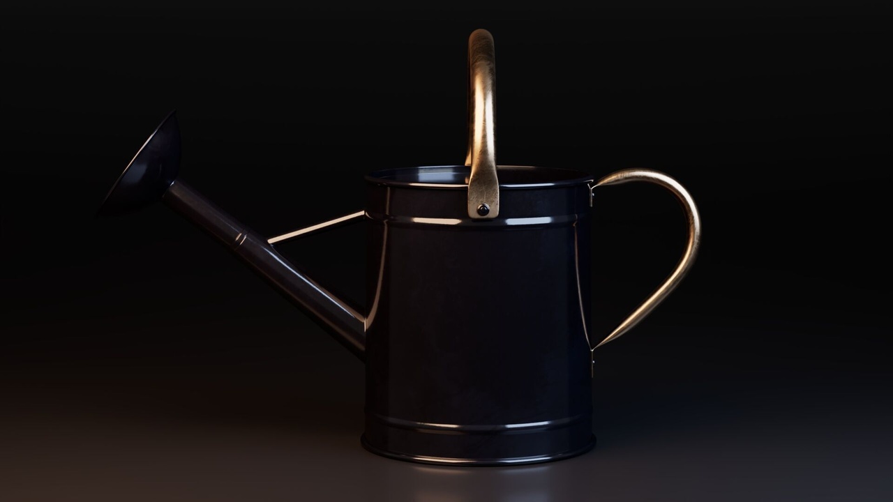 Media 1 for listing Vintage Metal Watering Can - 4K PBR Garden Prop