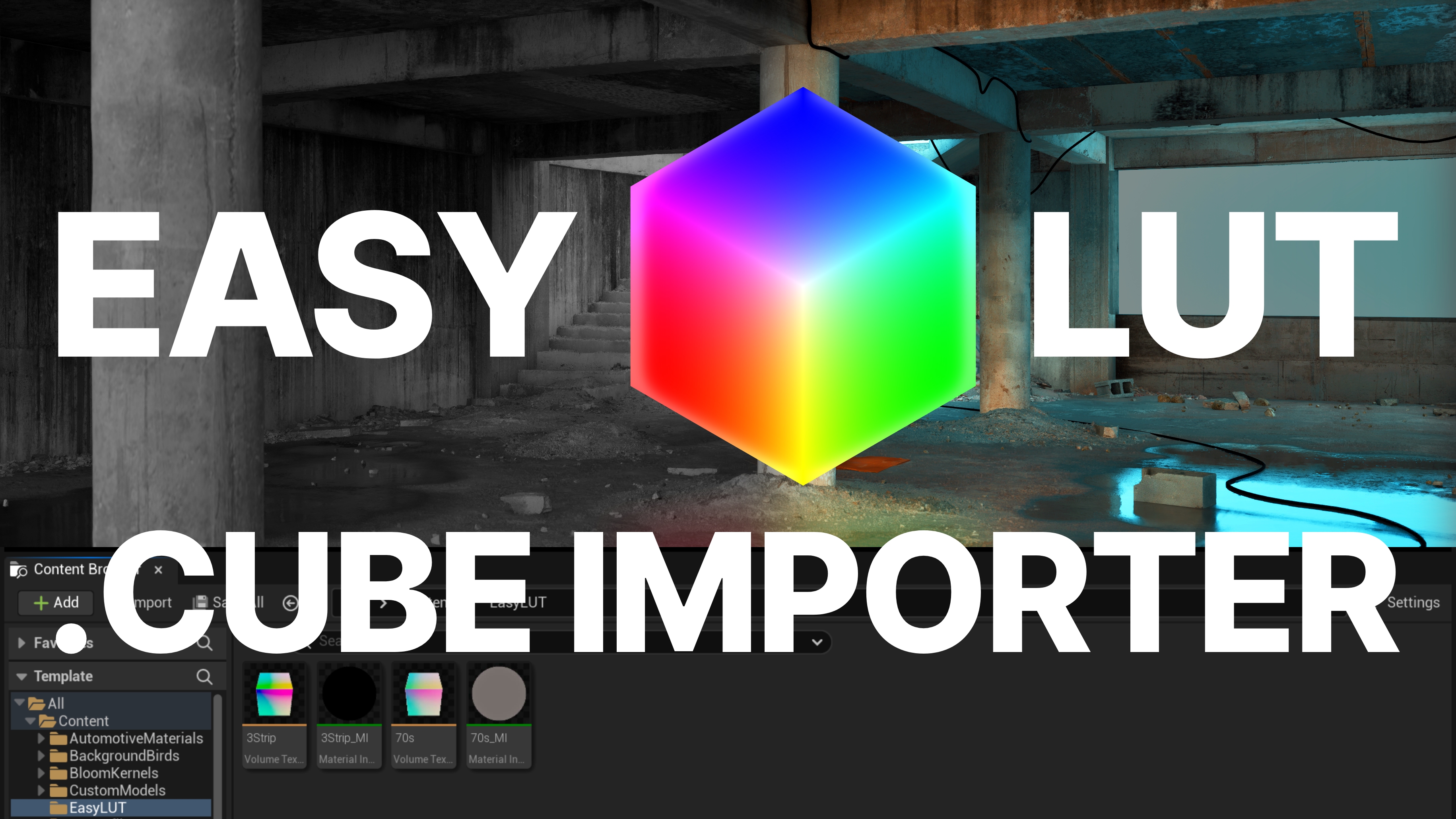 Color Grading Cube EasyLUT - Color Grading LUT Importer for .CUBE, .LUT, .3DL Drag & Drop ...