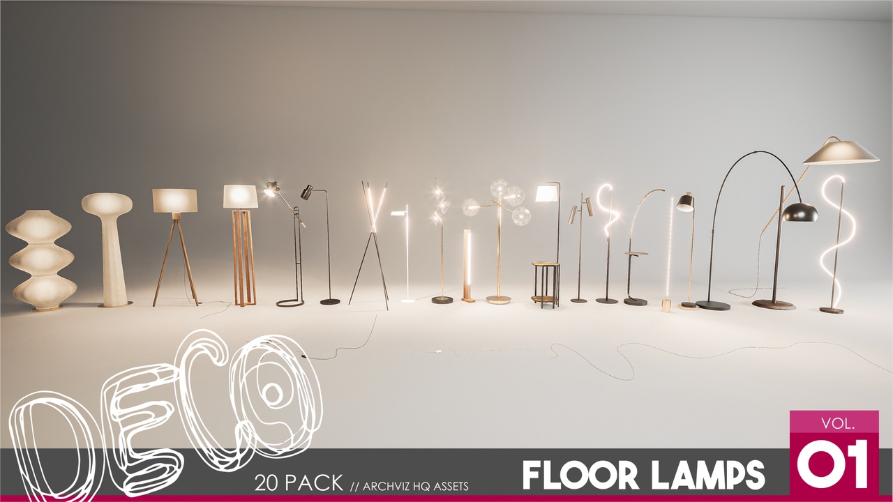 Floor Lamps Vol. 1 제품 등록을 위한 미디어 1개