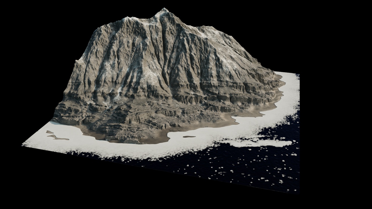 Media 1 for listing Ice layer, coast, mountainous terrain