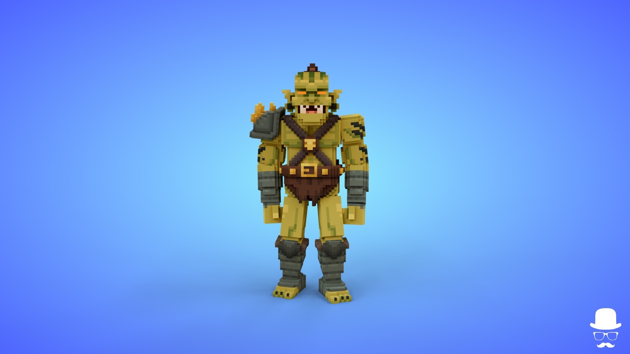 Media 1 for listing Orc Goblin 5 Voxel Character - 3D Lowpoly Fantasy Creature