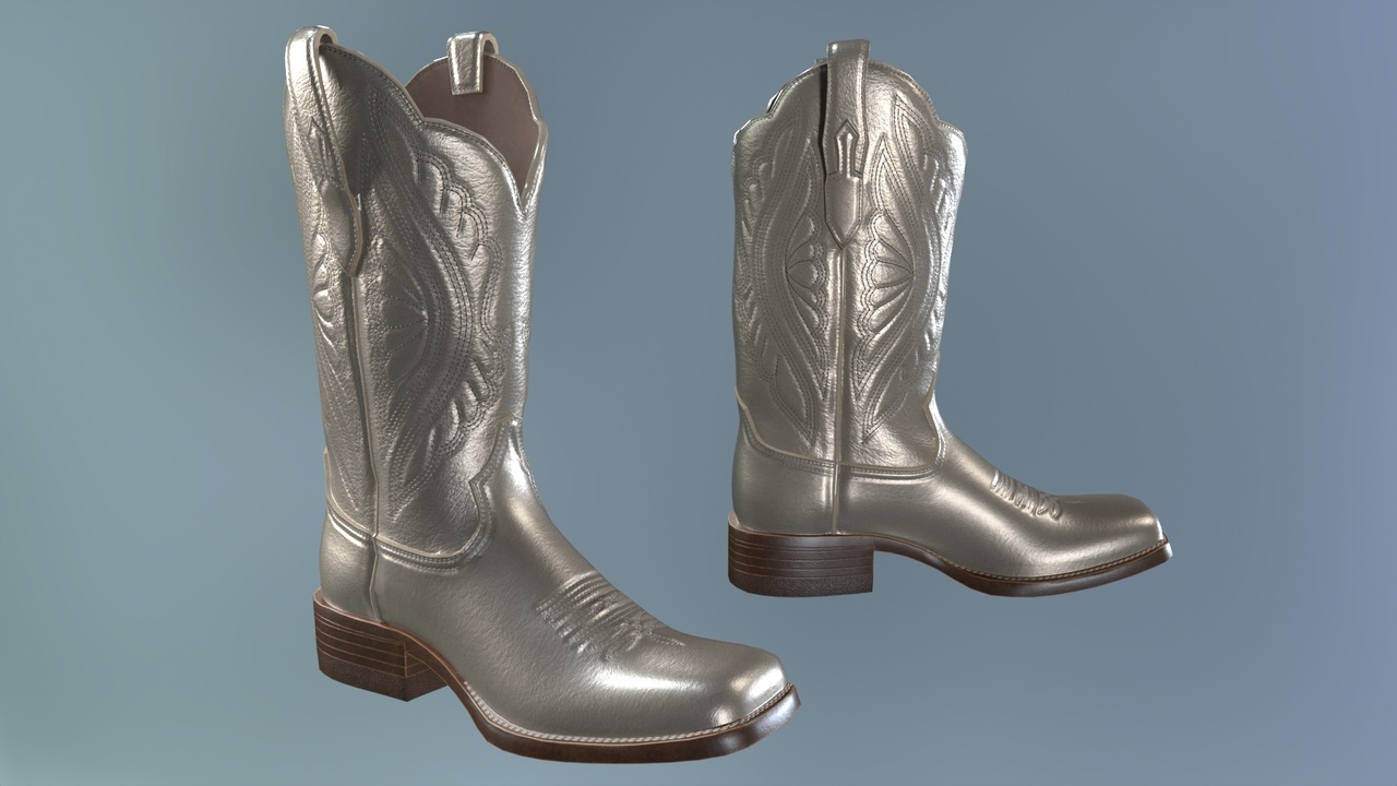 Media 1 for listing Gold Stitch Cowgirl Boots