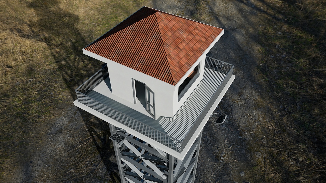 Media 1 for listing Military Base – Watchtower / Guard Tower – FBX / BLEND / OBJ