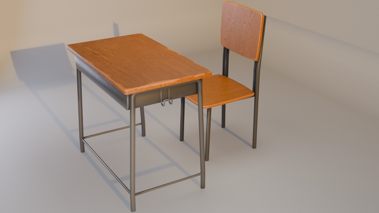 Media 1 for listing Japanese Classroom Desk and Chair