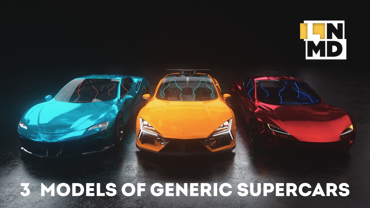 Media 1 for listing PACK OF GENERIC SUPERCARS