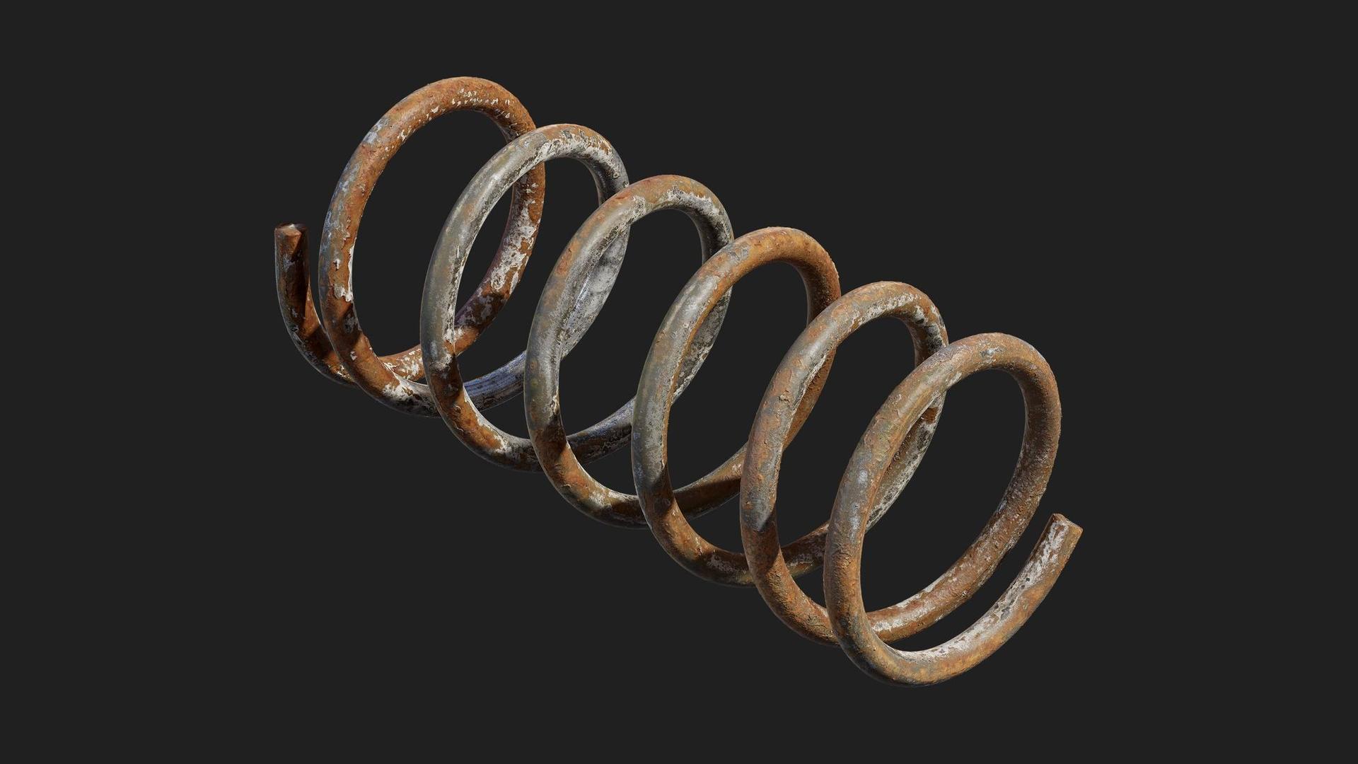 Scrap File Spring Industrial Junkyard Scrap Spring Metal M 01 | Fab