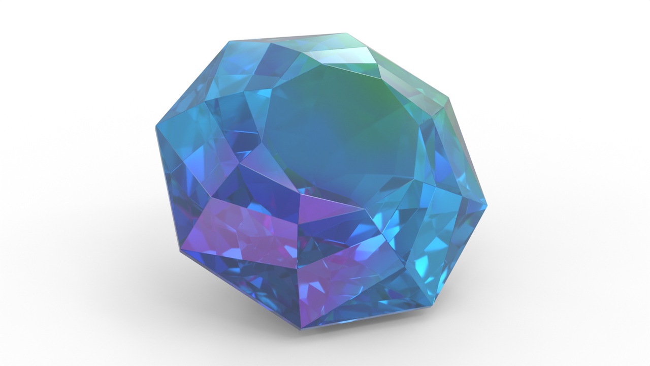 Media 1 for listing Alexandrite Gem - Pinwheel Cut