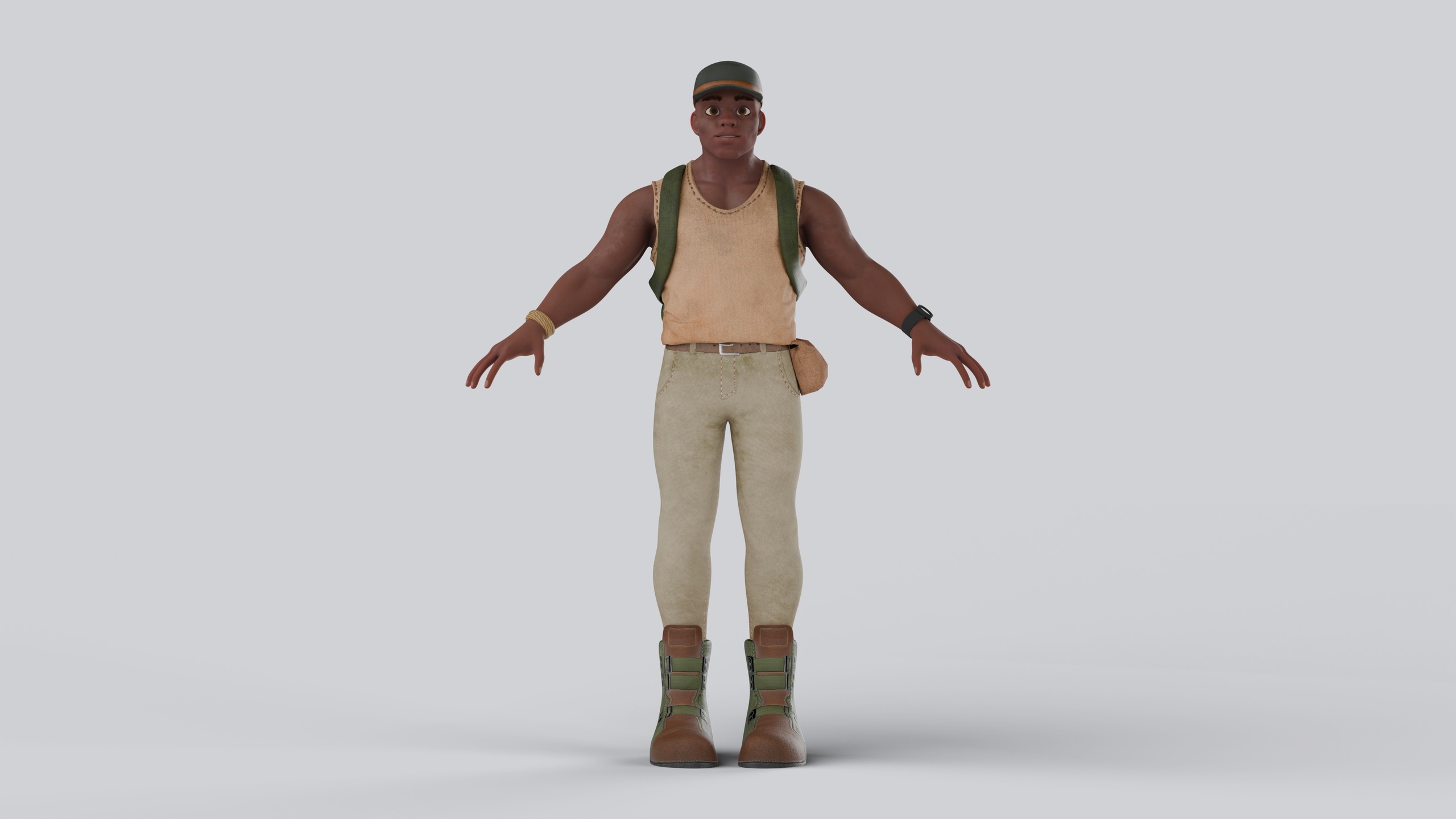 Media 1 for listing Adventure Character Male Fully Rigged Game Ready